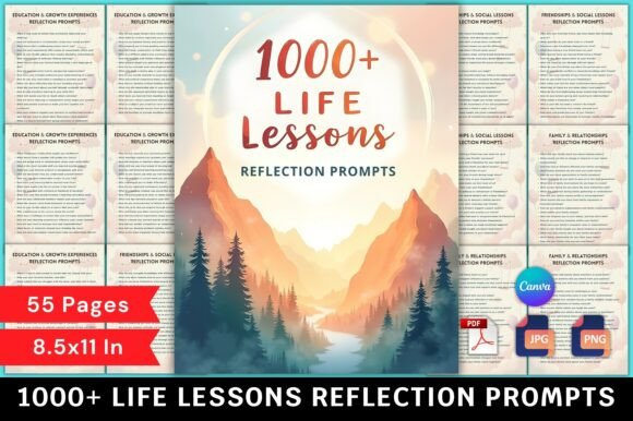 🌿1000 Life Lessons Reflection Prompts: A Practical Framework for Intentional Growth