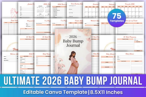 2026 Baby Bump Journal Pregnancy Book: A Practical, Editable Resource for Intentional Pregnancy Tracking