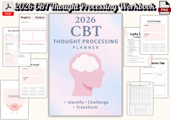 2026 CBT Thought Processing Planner