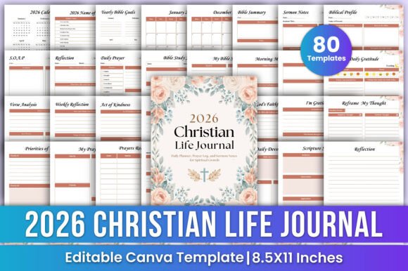 2026 Christian Life Journal Canva KDP
