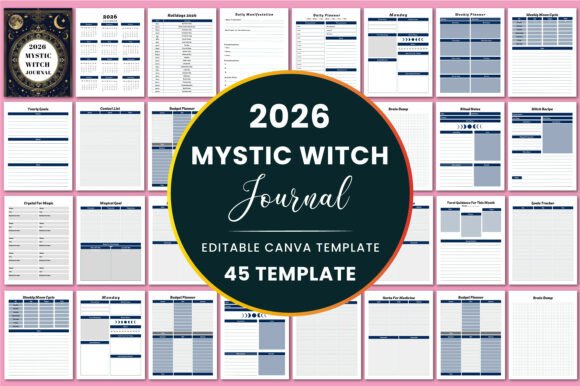 2026 Mystic Witch Journal KDP Interior