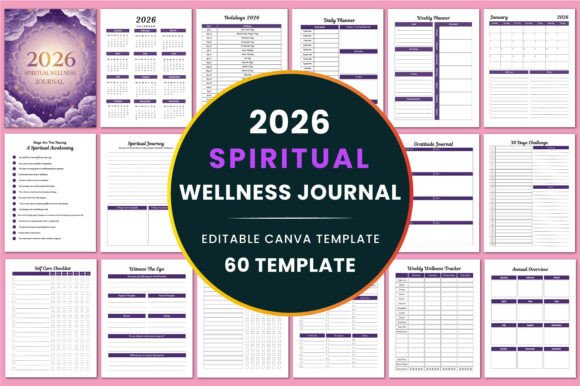 2026 Spiritual Wellness Journal Template