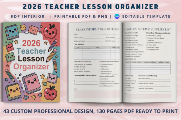 2026 Teacher Lesson Organizer