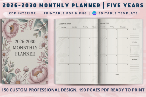 2026–2030 Monthly Planner Five Years: Your Steady Anchor for Long-Term Clarity and Calm