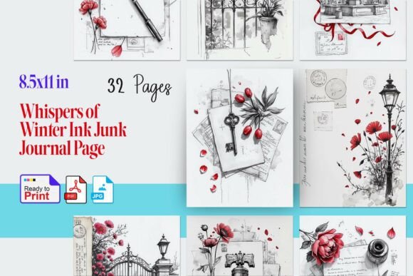 32 Whispers of Winter Ink Junk Journal
