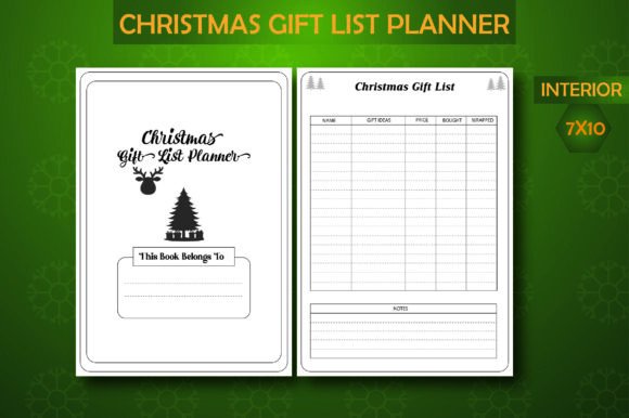 Christmas Gift List Planner Interior