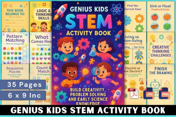 Genius Kids STEM Activity Book for Kids