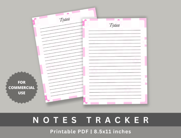 Notes Tracker, KDP: Simple, Print-Ready & Versatile
