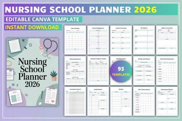 Nursing School Planner 2026 KDP Interior