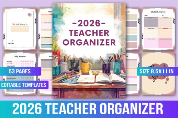 The 2026 Teacher Organizer: A Thoughtfully Structured Foundation for Educator Well-Being and Classroom Excellence