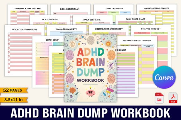 The ADHD Brain Dump Workbook: A Practical Tool for Mental Clarity and Daily Management