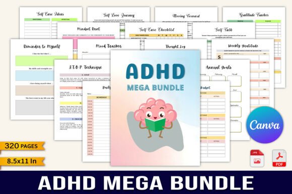 The ADHD Mega Bundle: A Real-World Life Organizer for Focus, Calm, and Consistency